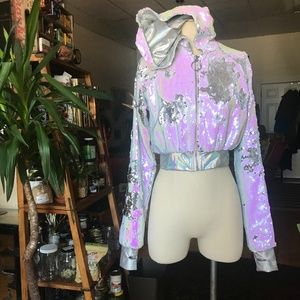 ClubXXX small crop sequin jacket